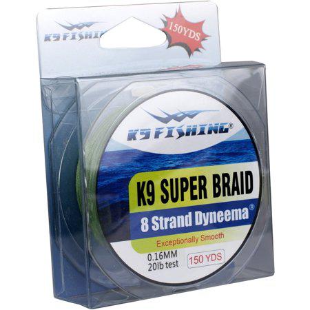 K9 150-10 lb-Brg Braided Green Line 150 Yard Spool 10 Lb Test