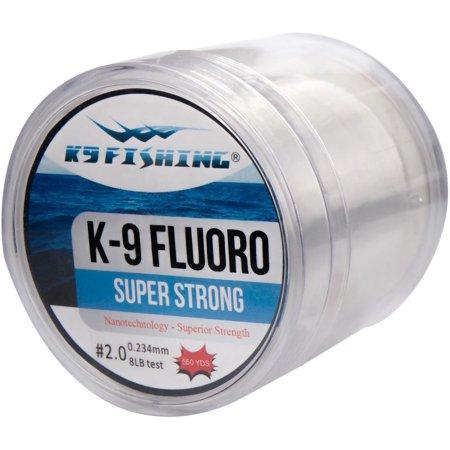 K9 550-8LB-CL Clear Fluoro Line 550 Yard Spool 8 lb Test