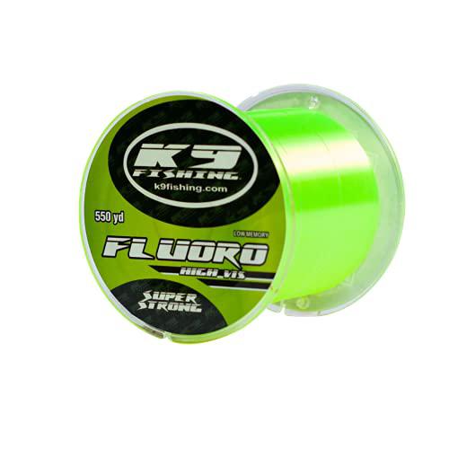 K9 Fishing Hi-Vis Fluoro Line 550 Yard Spool 4lb Test